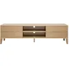 Image de Miliboo - Meuble TV scandinave bois clair chêne 4 tiroirs L180 cm FREDDY