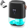 Image de FISHTEC - Déshumidificateur intelligent compact pour pièces jusquà 20 m² - réservoir 08 L 400 ml/jour silencieux 33...