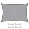 Image de Voile dombrage rectangulaire imperméable et anti-UV - 2 x 3 m - Gris - Linxor