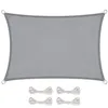 Image de Voile dombrage rectangulaire imperméable et anti-UV - 3 x 5 m - Gris - Linxor