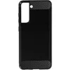 Image de Coque - Samsung - Galaxy S21 FE - Souple - Effet Brossé - Finition Carbone - Noir