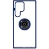 Image de Coque - Samsung - Galaxy S22 Ultra - Bi-matière - Bague Métallique - Support Vidéo Bleu