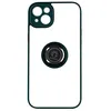 Image de Coque iPhone 14 - AVIZAR - Bi-matière - Bague support vidéo - Finition métallique - Vert