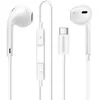 Image de Écouteurs Filaires USB-C - MAYAXESS - Blanc - Micro intégré - Confort optimal - Compatible Samsung Galaxy S25