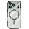 Image de Coque Magsafe - AVIZAR - iPhone 17 Pro - Contour Chromé Vert - Protection Élégante - Compatible MagSafe