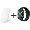 Image de Oppo Watch Aluminium (Noir - Bracelet Fluoroélastomère Noir) - Wi-Fi - 46 mm + Chargeur Sans Fil Air VOOC