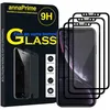 Image de Pour Apple iPhone XR (2018) 6.1 A1984: Lot / Pack de 3 Films de protection décran Verre Trempé de Couleur - NOIR