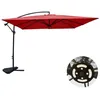 Image de SOLENZARA - Parasol LED carré déporté 3x3 terracotta