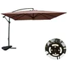 Image de SOLENZARA - Parasol LED carré déporté 3x3 marron