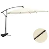 Image de SOLENZARA - Parasol Bulle LED déporté carré 3x3m écru
