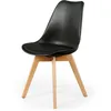 Image de The Home Deco Factory - Chaise scandinave avec coussin - H. 83 cm - Noir