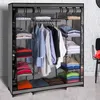 Image de IDMARKET Armoire de rangement penderie pliable vêtements en tissu NEW-YORK dressing XXL