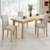 Image de IDMARKET Lot de 4 chaises de salle à manger POLGA en tissu beige