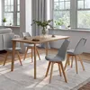Image de IDMARKET Lot de 4 chaises de salle à manger SARA scandinaves gris