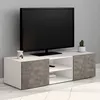 Image de ID MARKET meuble tv ELI 2 portes 113 cm blanc à poser