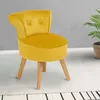 Image de IDMARKET Fauteuil crapaud en velours jaune