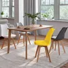 Image de IDMARKET Lot de 4 chaises de salle à manger SARA scandinaves gris foncé gris clair blanc et jaune