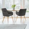 Image de IDMARKET Lot de 2 chaises de salle à manger DANIA scandinaves gris