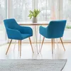 Image de IDMARKET Lot de 2 chaises de salle à manger DANIA scandinaves bleu