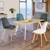 Image de IDMARKET Lot de 4 chaises de salle à manger MANDY mix color blanc gris bleu canard et noir