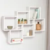 Image de IDMARKET Etagère murale double position LUCAS blanche