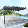 Image de IDMARKET Pergola lames orientables 3x4 M gris anthracite