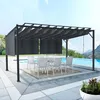 Image de IDMARKET Pergola édition luxe lames orientables 3x4 M et 4 stores gris anthracite