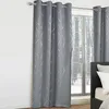 Image de IDMARKET Lot de 2 rideaux thermiques gris anthracite motif courbe 140x240 cm