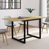 Image de IDMARKET Table à manger extensible rectangle DETROIT 4-8 personnes design industriel 80-160 cm