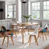 Image de IDMARKET Lot de 6 chaises de salle à manger SARA scandinaves patchworks multi-couleurs