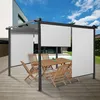 Image de IDMARKET Lot de 2 stores enrouleurs L.124 x H. 225 CM pour pergola blanc