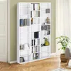 Image de IDMARKET Bibliothèque étagère CD CEYLIA 30 cases avec étagères modulables bois blanc