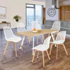 Image de IDMARKET Lot de 6 chaises de salle à manger MANDY scandinaves blanc