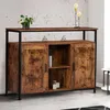 Image de ID MARKET buffet DAYTON 2 portes 100 cm Industriel effet vieili