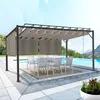Image de IDMARKET Pergola édition luxe lames orientables 3x4 M et 4 stores taupe