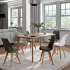 Image de IDMARKET Lot de 6 chaises de salle à manger SARA scandinaves blanc gris clair gris foncé x2 vert x2