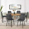 Image de IDMARKET Lot de 6 chaises de salle à manger MILA en velours gris