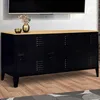 Image de ID MARKET buffet 3 portes 113 cm Moderne bois et noir