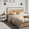 Image de IDMARKET Lot de 2 tables de chevet DETROIT tables dappoint bois et métal noir design industriel