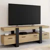Image de ID MARKET meuble tv PHOENIX 3 portes 140 cm bois clair à poser