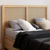 Image de IDMARKET Tête de lit sur pied EDHEN 140 cm cannage et bois