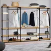 Image de IDMARKET Dressing modulable XXL grande capacité L. 250 cm DETROIT design industriel