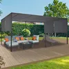 Image de IDMARKET Pergola coulissante 2 pans 3x6 M belvédère de jardin toile gris anthracite