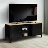 Image de ID MARKET meuble tv ESTER 2 portes 113 cm noir à poser