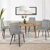 Image de IDMARKET Lot de 4 chaises de salle à manger MILA en velours gris