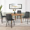 Image de IDMARKET Lot de 4 chaises de salle à manger MILA en velours gris