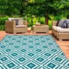 Image de IDMARKET Tapis extérieur BAHAMAS bleu canard 270 x 370 CM