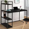 Image de IDMARKET Bureau bibliothèque DELSON noir design industriel