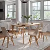 Image de IDMARKET Lot de 6 chaises scandinaves SARA beige pour salle à manger