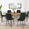 Image de IDMARKET Lot de 6 chaises MILA en velours noir pour salle à manger